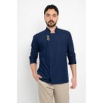 Kuşgözlü Klasik Düz (Basic) Aşçı Şef Ceket Aşçı Uniforma (Chef Ceket) Personel Kıyafeti - Lacivert - 3XL