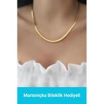 Kuşkaya Ticaret Çelik Italyan Zincir Kolye | 316L Çelik - Kararmaz | Gold Renk Gold 45 Cm