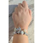 Kuşkaya Ticaret Charm Bileklik Çelik Silver | 14 Şubat Sevgililer Günü Hediyesi | Kadın Altın Tek Ebat