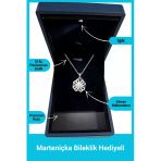 Kuşkaya Ticaret Işıklı Premium Kutuda | Dönen Yonca Kolye | Gümüş Renk | 14 Şubat Sevgililer Günü Hediyesi Işıklı Premium Kutuda - Gümüş 40-45