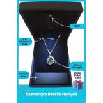 Kuşkaya Ticaret Işıklı Premium Kutuda | Gökyüzü - Gezegen Kolye | 14 Şubat Sevgililer Günü Hediyesi | Kadın Altın 45 Cm