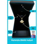 Kuşkaya Ticaret Işıklı Premium Kutuda Satürn Star Kolye Gold | 14 Şubat Sevgililer Günü Hediyesi | Kadın Altın - Işıklı Premium Kutu Tek
