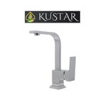Kustar Kısa Krom Lüx Köşeli Mix Aç Kapa Banyo Lavabo Bataryası