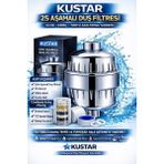 Kustar Krom Duş Filtresi – Kireç Önleyici EVA ve PVC Malzemeden Yapılmış Filtreli Duş Başlığı