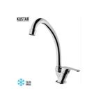 Kustar Krom Mermerden Tek Su Girişli Lavabo Musluğu