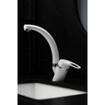KUSTAR Sema Beyaz Kısa Mix Aç Kapa Banyo Lavabo Bataryası