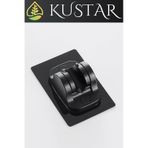 Kustar Siyah Kendinden Yapışkanlı 15 Kg Taşıyabilen Nano Duş Başlığı Askısı Mafsal Kolay Temiz Kurulum Siyah