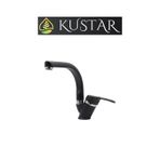 Kustar Tyal Siyah Kısa Mix Aç Kapa Banyo Lavabo Bataryası