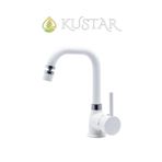 Kustar Varna Beyaz Banyo Lavabo Bataryası 360 Oynar Başlıklı Aç Kapa Sıcak Soğuk