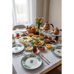 Kütahya Home Green Romance 20 Parça Porselen Kahvaltı Takımı Modern Tasarım - Vintage Model