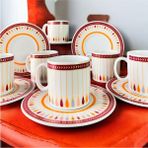 Kütahya Home Lavafine Fincan Takımı 12 Parça 6 Kişilik - 08 Kırmızı - 86 ml