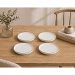 Kütahya Porselen Bone Desire Çay Tabağı 12Cm Platin Yaldızlı 4 Lü