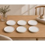 Kütahya Porselen Bone Desire Çay Tabağı 12Cm Platin Yaldızlı 6 Lı