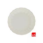 Kütahya Porselen Bone Luz Altın File Çukur Tabak 20Cm 6 Lı