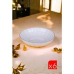 Kütahya Porselen Bone Luz Altın Yaldzlı Bowl Kase 25X6cm 2000Ml 6 Lı Bnlzf25ks00