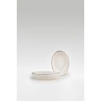 Kütahya Porselen Bone Luz Form Oval Kase Platin File 2 Parça 15cm Bnlzf15okss2220 Beyaz