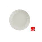 Kütahya Porselen Bone Luz Krem Çukur Tabak 20 CM 6'lı