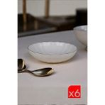 Kütahya Porselen Bone Luz Platin Fileli Bowl Kase 25x6cm 2000ml 6 Lı Bnlzf25ks00 Krem