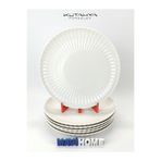 Kütahya Porselen Bone Luz Serisi 27 Cm Krem Servis Tabağı 6 Lı ( Amblemli )