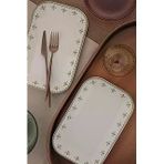 Kütahya Porselen Bone Minas Goblen 2 Parça 26x17 CM Kayık Tabak