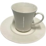 Kütahya Porselen Bone Olympos Sade 12 Parça Çay Fincan Seti - Krem - 200 ml