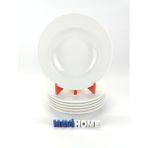 Kütahya Porselen Kalın Porselen Krem 23 cm Çukur Yemek Tabağı 6 Lı