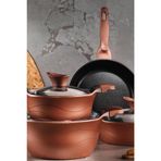Kütahya Porselen Lidya Granit Efekt Rose Gold 7 Parça Tencere Seti