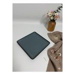 Kütahya Porselen Moderna 25 cm Kare Kayık Servis Sunum Kahvaltı Tabağı (Amblemli) Mavi 25 x 25