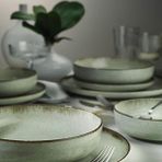 Kütahya Porselen Moderna Pearl Yeşil 24 Parça Yemek Takımı