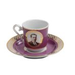 Kütahya Porselen Mor 2 Li Atatürk Kahve Fincan Takımı