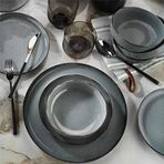 Kütahya Porselen Pearl Moderna 24 Parça Mavi Yemek Seti