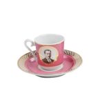 Kütahya Porselen Tek Kişilik Pembe Atatürk Fincan Takımı