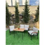 Kutay Bahçe Mobilyası, Balkon Takımı, Çay Seti Koltuk Takımı Cafe Mobilyası 2-1-1 Masalı - Dikdörtgen - 4Lü