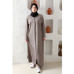 Kutay Collection Mevsimlik Fermuarlı Kadın Namaz Elbisesi Mevsimlik Ince Kumaş