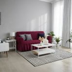 KUTLALE Bürümcük 3 Kişilik Koltuk Kılıfı, Berjer Örtüsü, Lastikli, Esnek, Etekli Üç Kişilik (1 Adet) - 183 x 230 cm - Bordo