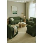 KUTLALE Bürümcük 3+2+1+1 Koltuk, Kanepe, Çekyat Örtüsü, Etekli, Streç, Esnek, Lastikli, Koltuk Kılıfı Takımı - 183 x 230 cm - Yeşil