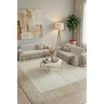 KUTLALE Jakarlı Osmanlı Desen 3+3 Koltuk, Kanepe, Çekyat Örtüsü, Etekli, Streç, Esnek, Lastikli, Koltuk Kılıfı 33 Takımı - 185 x 230 cm - Krem