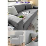 KUTLALE Likralı Pitikare Desen 3+2+1+1 Koltuk, Kanepe, Çekyat Örtüsü Takımı, Streç, Esnek, Lastikli, Koltuk Kılıfı 3211 Takımı - 183 x 230 cm - Gri