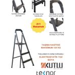 Kutlu Dayanıklı 2+1 Metal Basamaklı Merdiven
