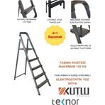Kutlu Dayanıklı 4+1 Metal Basamaklı Merdiven