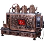 Kutlu Ticaret KUTLU BAYRAK 3 DEMLİKLİ BAKIR ÇAY KAZANI