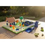 Kutpia Mini Bahçe Çocuk Oyun ve Eğitim Seti (25x19cm) - Sevimli Kediler (Mavi)