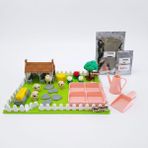 Kutpia Mini Bahçe Çocuk Oyun ve Eğitim Seti (25x19cm)- Sevimli Koyunlar (Pembe)