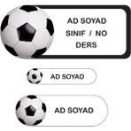 Kutu Ambalaj Okul Etiketi Defter, Kalem Sticker Taraftar 56 Adet - Siyah - Beyaz