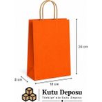 Kutu Deposu 18X24X8 cm Kraft Turuncu Poşet (25 Adet)