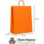 Kutu Deposu 31X41X12 cm Kraft Turuncu Poşet (25 Adet)