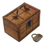 Kutu Retro Ahşap Saklama Kutusu Takı Organizeri Takı Düzenleyici Dekoratif Küçük Göğüs Dekoratif Hazine Sandığı Eski Küçü Kilitli Hazine Sandığı Ahşap Sandık Metal Chocolate LIFKOME