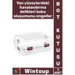 #Kutu Şeffaf Plastik Havalandırma Delikli Katlanabilir Saplı Ergonomik Modüler Bot Saklama Kutusu