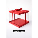 kutula 32 Asetat Hediye Kutusu Kırmızı 30*30*30
