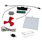 Kutulu 2 Devre Dc 3V Pil Led Panel Pervane Öğrenci Elektrik Ve Motor Devresi Hobi Deney Seti